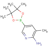 1111637-91-2 3-methyl-5-(4,4,5,5-tetramethyl-1,3,2-dioxaborolan-2-yl)pyridin-2-amine chemical structure