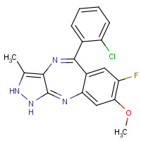 882531-87-5 5-(2-chlorophenyl)-7-fluoro-8-methoxy-3-methyl-1,2-dihydropyrazolo[3,4-b][1,4]benzodiazepine chemical structure