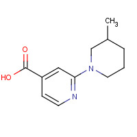 883544-59-0 2-(3-methylpiperidin-1-yl)pyridine-4-carboxylic acid chemical structure