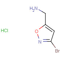 90802-21-4 (3-bromo-1,2-oxazol-5-yl)methanamine;hydrochloride chemical structure