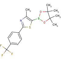 690631-96-0 4-methyl-5-(4,4,5,5-tetramethyl-1,3,2-dioxaborolan-2-yl)-2-[4-(trifluoromethyl)phenyl]-1,3-thiazole chemical structure