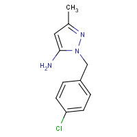 3524-41-2 2-[(4-chlorophenyl)methyl]-5-methylpyrazol-3-amine chemical structure