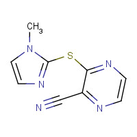 1000269-45-3 3-(1-methylimidazol-2-yl)sulfanylpyrazine-2-carbonitrile chemical structure