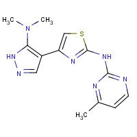 1235313-22-0 4-[5-(dimethylamino)-1H-pyrazol-4-yl]-N-(4-methylpyrimidin-2-yl)-1,3-thiazol-2-amine chemical structure