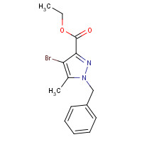1262415-66-6 ethyl 1-benzyl-4-bromo-5-methylpyrazole-3-carboxylate chemical structure