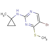 1403865-31-5 5-bromo-N-(1-methylcyclopropyl)-4-methylsulfanylpyrimidin-2-amine chemical structure