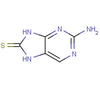1196-80-1 2-amino-7,9-dihydropurine-8-thione chemical structure