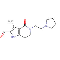 945381-66-8 3-methyl-4-oxo-5-(2-pyrrolidin-1-ylethyl)-6,7-dihydro-1H-pyrrolo[3,2-c]pyridine-2-carbaldehyde chemical structure