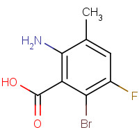 1694614-97-5 2-amino-6-bromo-5-fluoro-3-methylbenzoic acid chemical structure