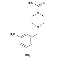 496795-23-4 1-[4-[(3-amino-5-methylphenyl)methyl]piperazin-1-yl]ethanone chemical structure