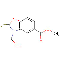 72730-40-6 methyl 3-(hydroxymethyl)-2-sulfanylidene-1,3-benzoxazole-5-carboxylate chemical structure
