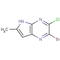 1447770-37-7 2-bromo-3-chloro-6-methyl-5H-pyrrolo[2,3-b]pyrazine chemical structure