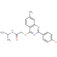 606132-70-1 2-[2-(4-fluorophenyl)-7-methylquinazolin-4-yl]sulfanyl-N-propan-2-ylacetamide chemical structure