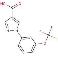 1260773-08-7 1-[3-(trifluoromethoxy)phenyl]pyrazole-4-carboxylic acid chemical structure