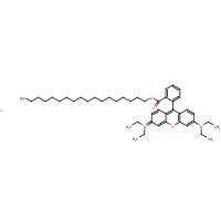 65603-19-2 [6-(diethylamino)-9-(2-octadecoxycarbonylphenyl)xanthen-3-ylidene]-diethylazanium;chloride chemical structure