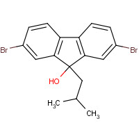 1401734-58-4 2,7-dibromo-9-(2-methylpropyl)fluoren-9-ol chemical structure