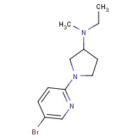 1160938-23-7 1-(5-bromopyridin-2-yl)-N-ethyl-N-methylpyrrolidin-3-amine chemical structure