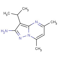 1375087-35-6 5,7-dimethyl-3-propan-2-ylpyrazolo[1,5-a]pyrimidin-2-amine chemical structure