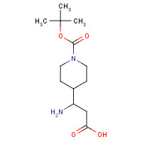 372144-02-0 3-amino-3-[1-[(2-methylpropan-2-yl)oxycarbonyl]piperidin-4-yl]propanoic acid chemical structure