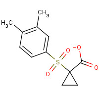 505071-93-2 1-(3,4-dimethylphenyl)sulfonylcyclopropane-1-carboxylic acid chemical structure