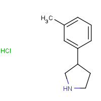 1187172-21-9 3-(3-methylphenyl)pyrrolidine;hydrochloride chemical structure