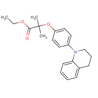 39099-36-0 ethyl 2-[4-(3,4-dihydro-2H-quinolin-1-yl)phenoxy]-2-methylpropanoate chemical structure