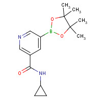 1201644-52-1 N-cyclopropyl-5-(4,4,5,5-tetramethyl-1,3,2-dioxaborolan-2-yl)pyridine-3-carboxamide chemical structure