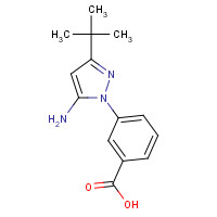 725685-93-8 3-(5-amino-3-tert-butylpyrazol-1-yl)benzoic acid chemical structure