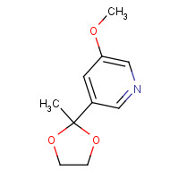 1072933-64-2 3-methoxy-5-(2-methyl-1,3-dioxolan-2-yl)pyridine chemical structure