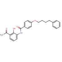 136450-06-1 N-(3-acetyl-2-hydroxyphenyl)-4-(4-phenylbutoxy)benzamide chemical structure