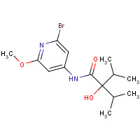 1433905-16-8 N-(2-bromo-6-methoxypyridin-4-yl)-2-hydroxy-3-methyl-2-propan-2-ylbutanamide chemical structure