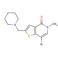 1610520-56-3 7-bromo-5-methyl-2-(piperidin-1-ylmethyl)thieno[3,2-c]pyridin-4-one chemical structure
