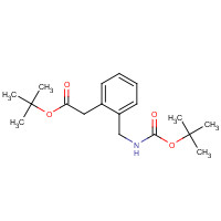 1332575-55-9 tert-butyl 2-[2-[[(2-methylpropan-2-yl)oxycarbonylamino]methyl]phenyl]acetate chemical structure