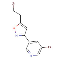 1231244-48-6 5-(2-bromoethyl)-3-(5-bromopyridin-3-yl)-1,2-oxazole chemical structure