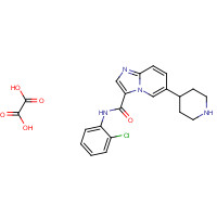 1198408-78-4 N-(2-chlorophenyl)-6-piperidin-4-ylimidazo[1,2-a]pyridine-3-carboxamide;oxalic acid chemical structure