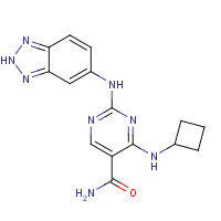 1198302-84-9 2-(2H-benzotriazol-5-ylamino)-4-(cyclobutylamino)pyrimidine-5-carboxamide chemical structure