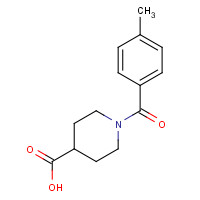 401581-34-8 1-(4-methylbenzoyl)piperidine-4-carboxylic acid chemical structure