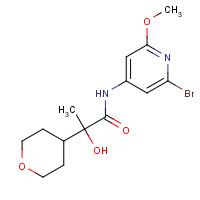 1433905-18-0 N-(2-bromo-6-methoxypyridin-4-yl)-2-hydroxy-2-(oxan-4-yl)propanamide chemical structure