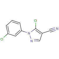 102996-33-8 5-chloro-1-(3-chlorophenyl)pyrazole-4-carbonitrile chemical structure