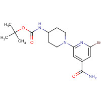 1201675-93-5 tert-butyl N-[1-(6-bromo-4-carbamoylpyridin-2-yl)piperidin-4-yl]carbamate chemical structure