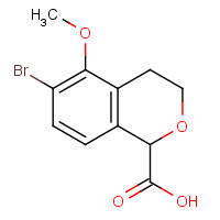 1255209-18-7 6-bromo-5-methoxy-3,4-dihydro-1H-isochromene-1-carboxylic acid chemical structure