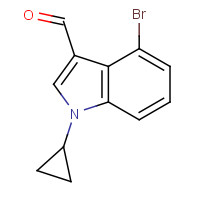 1360920-73-5 4-bromo-1-cyclopropylindole-3-carbaldehyde chemical structure