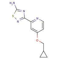 1179360-59-8 3-[4-(cyclopropylmethoxy)pyridin-2-yl]-1,2,4-thiadiazol-5-amine chemical structure