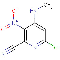 1104380-98-4 6-chloro-4-(methylamino)-3-nitropyridine-2-carbonitrile chemical structure