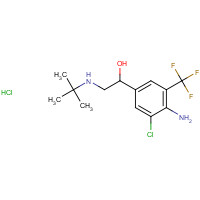 54240-36-7 1-[4-amino-3-chloro-5-(trifluoromethyl)phenyl]-2-(tert-butylamino)ethanol;hydrochloride chemical structure
