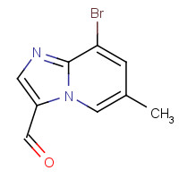 1033202-08-2 8-bromo-6-methylimidazo[1,2-a]pyridine-3-carbaldehyde chemical structure