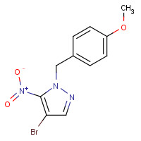 1455366-34-3 4-bromo-1-[(4-methoxyphenyl)methyl]-5-nitropyrazole chemical structure