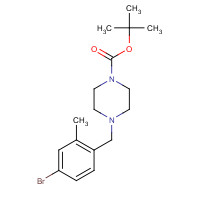 1446819-44-8 tert-butyl 4-[(4-bromo-2-methylphenyl)methyl]piperazine-1-carboxylate chemical structure