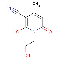 28799-82-8 2-hydroxy-1-(2-hydroxyethyl)-4-methyl-6-oxopyridine-3-carbonitrile chemical structure
