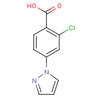 313674-12-3 2-chloro-4-pyrazol-1-ylbenzoic acid chemical structure